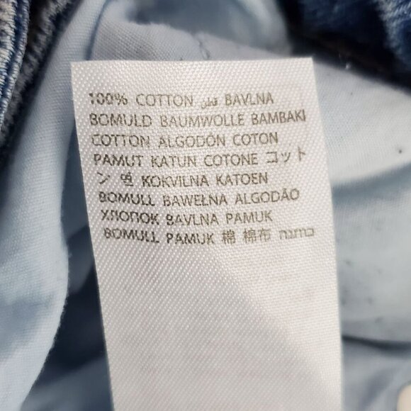 VTG Edikted Womens XS Baggy Cargo Wide Leg Jeans 26x29 90's Y2K Blue Denim - Picture 6 of 9